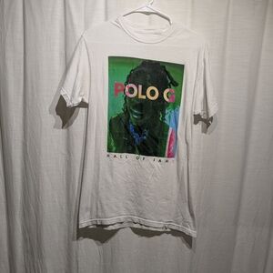 14 Polo G  White Graphic T-Shirt Medium